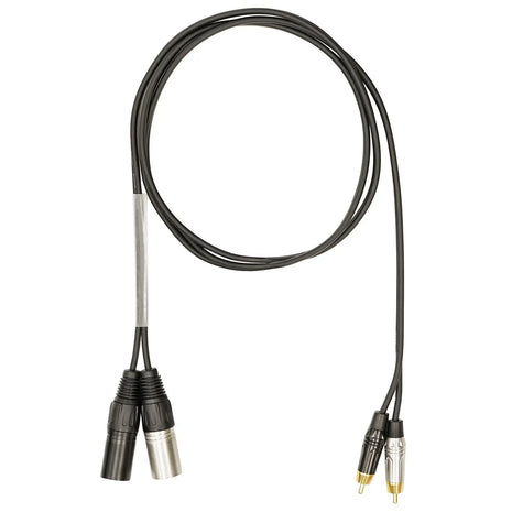 W Audio 3m 2 x Phono - 2 x XLR Male Cable