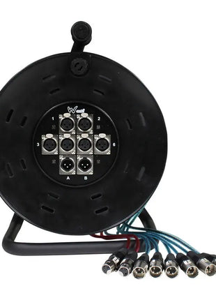 W Audio 15m XLR Multicore Drum 6/2