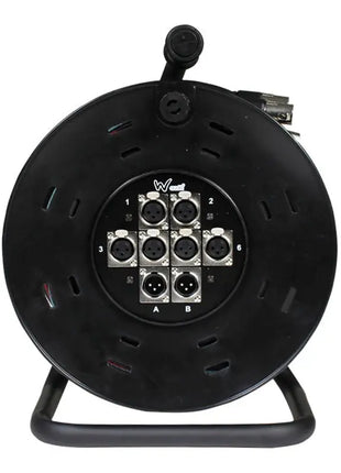 W Audio 25m XLR Multicore Drum 6/2
