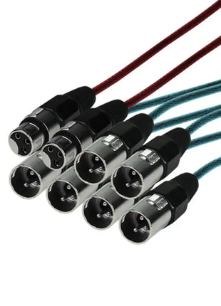 W Audio 25m XLR Multicore Drum 6/2