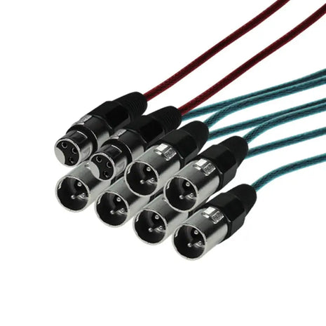 W Audio 25m XLR Multicore Drum 6/2