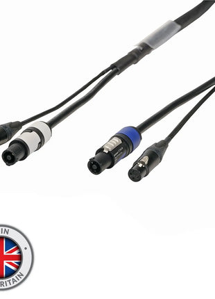 Elumen8 2m Combi 2.5mm Neutrik powerCON / 3-Pin DMX Cable