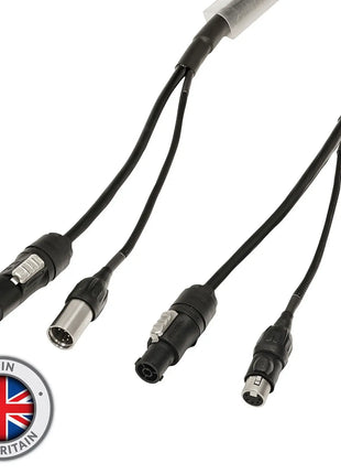  2m Combi 2.5mm Neutrik powerCON TRUE1 / 5-Pin IP65 DMX Cable