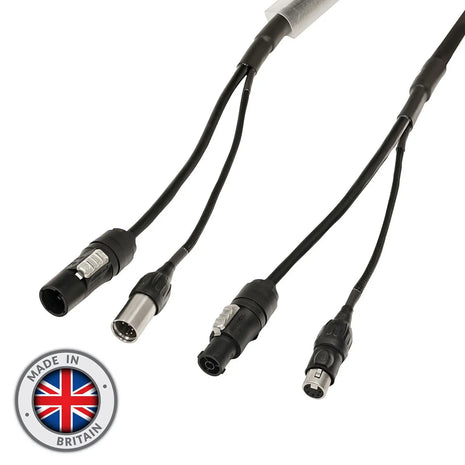  2m Combi 2.5mm Neutrik powerCON TRUE1 / 5-Pin IP65 DMX Cable
