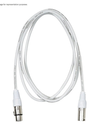 LEDJ 10m 3-Pin Male XLR - 3-Pin Female XLR DMX Cable (White Sheath)