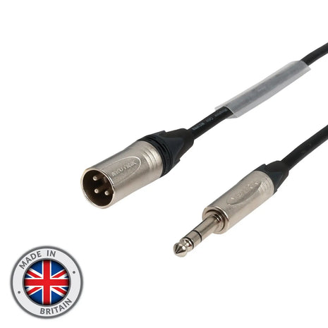 Elumen8 10m Neutrik TRS Jack – XLR Male Microphone Cable Silver