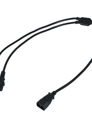 LEDJ Moulded Y Split - IEC Male to 2 IEC Female 1.0m