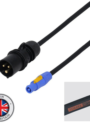 Elumen8 1m 2.5mm 16A Male – powerCON Cable