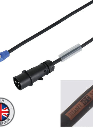 Elumen8 1m 2.5mm 16A Male Mennekes – powerCON Cable