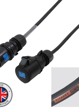 Elumen8 5m 32A Male - 32A Female 1PH 6mm 3C Cable