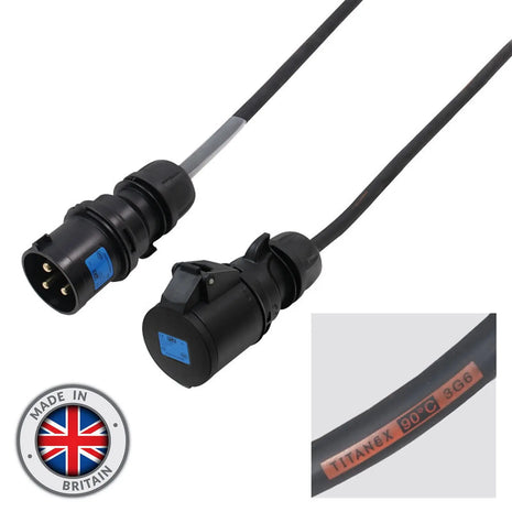 Elumen8 10m 32A Male - 32A Female 1PH 6mm 3C Cable