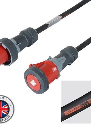 Elumen8 5m 63A Male - 63A Female 3PH 16mm 5C Cable Mennekes