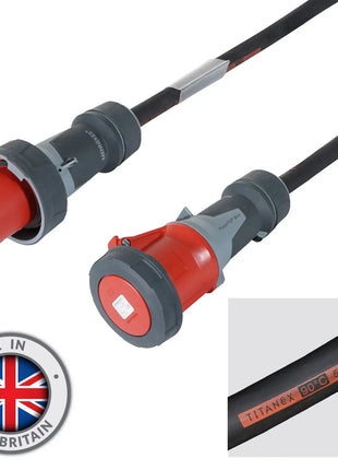 Elumen8 2m 63A Male - 63A Female 3PH 16mm 5C Cable Mennekes