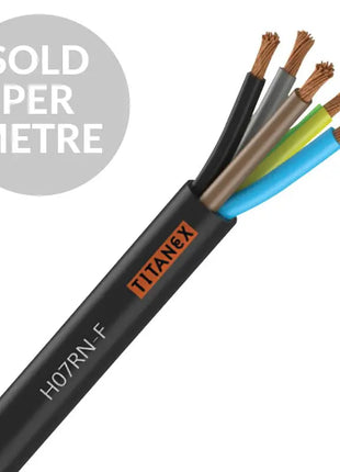 Titanex H07RN-F 25mm 5 Core Rubber Cable - Cut Length