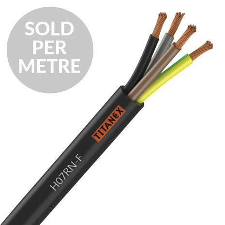 Titanex H07RN-F 1.5mm 4 Core Rubber Cable - Cut Length