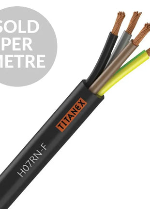 Titanex H07RN-F 4mm 4 Core Rubber Cable - Cut Length