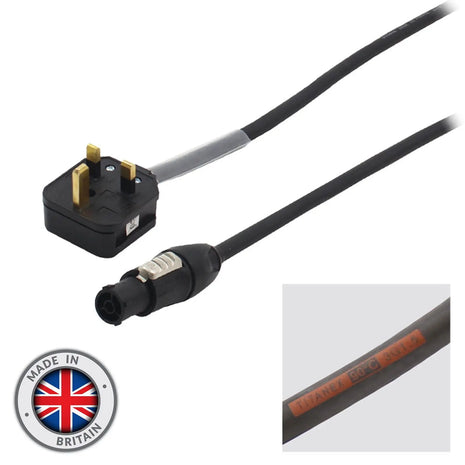 Elumen8 2m 13A Plug to Neutrik powerCON TRUE1 Cable