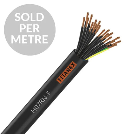 Titanex H07RN-F 1.5mm 18 Core Rubber Cable Cut Length