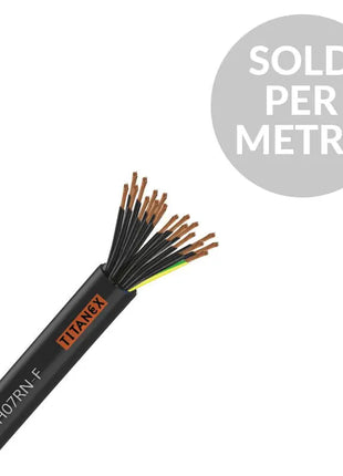 Titanex H07RN-F 2.5mm 18 Core Rubber Cable Cut Length