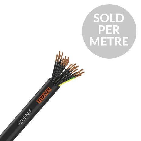 Titanex H07RN-F 2.5mm 18 Core Rubber Cable Cut Length
