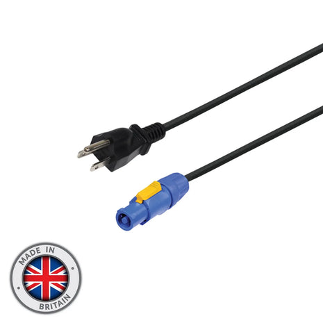 Elumen8 Grounded USA Plug to Neutrik powerCON NAC3FCA 1m