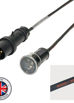 Elumen8 1m Mennekes Black 16A Plug to Schuko Socket Cable