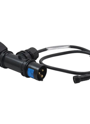 Elumen8 0.75m PCE 16A Black T-Connect to LEDJ Hydralock IP Socket Cable