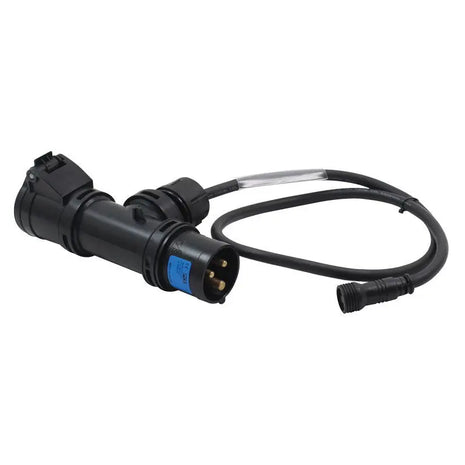 Elumen8 0.75m PCE 16A Black T-Connect to LEDJ Hydralock IP Socket Cable