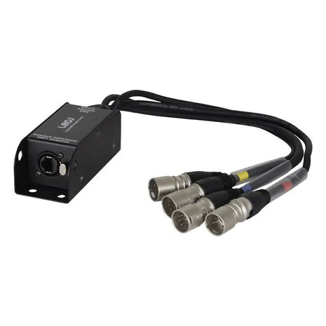 LEDJ etherCON to DMX Multicore Adaptor 5-Pin Male XLR Tails