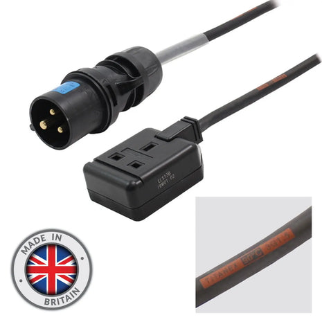 Elumen8 0.35m 16A Plug to 13A Socket Cable