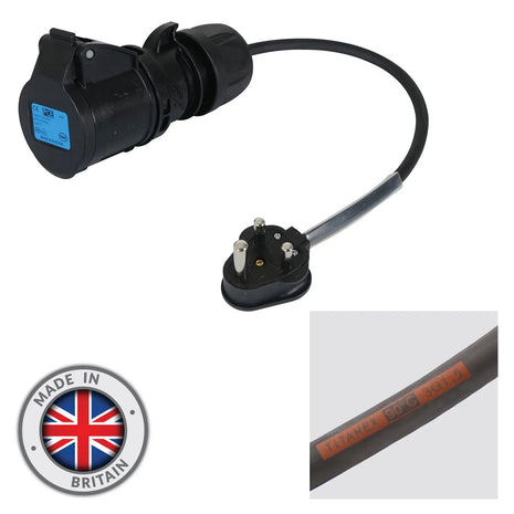 Elumen8 0.35m 1.5mm 15A Male – 16A Female Adaptor Cable