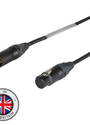  8m 5-Pin Neutrik Male XLR - 5-Pin Female XLR DMX Cable