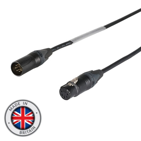  10m 5-Pin Neutrik Male XLR - 5-Pin Female XLR DMX Cable