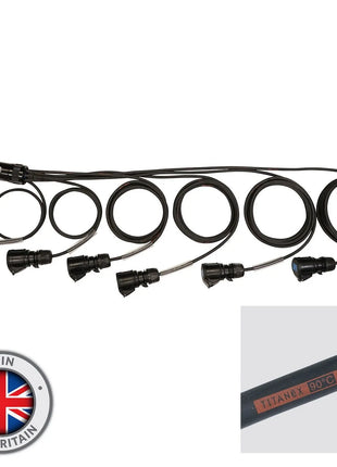  Socapex 19-Pin Male - 16A Female 1.5mm Staggered Fan-Out Cable