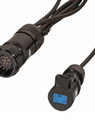  Socapex 19-Pin Male - 16A Female 1.5mm Staggered Fan-Out Cable