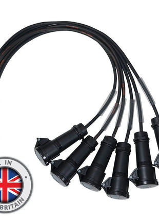  Socapex 19-Pin Male - 16A Mennekes Female 1.5mm Fan-Out Cable