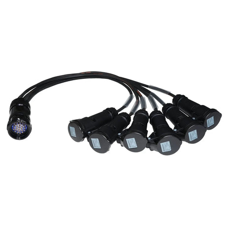  Socapex 19-Pin Male - 16A Mennekes Female 1.5mm Fan-Out Cable