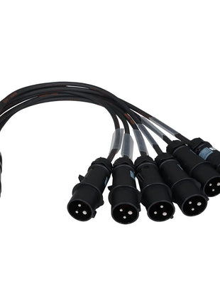  16A Mennekes Male - Socapex 19-Pin Female 2.5mm Fan-In Cable