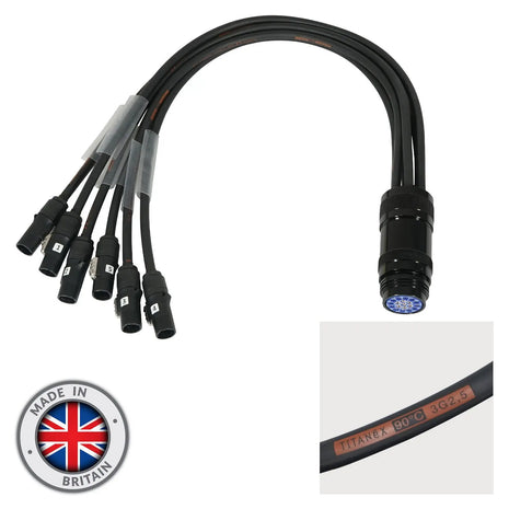  powerCON TRUE1 – Socapex 19-Pin Female 2.5mm Fan-In Cable