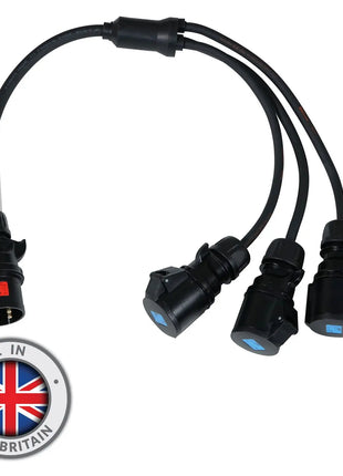 Elumen8 Moulded Y Split - 32A 3PH Male to 3 x 32A 1PH Female