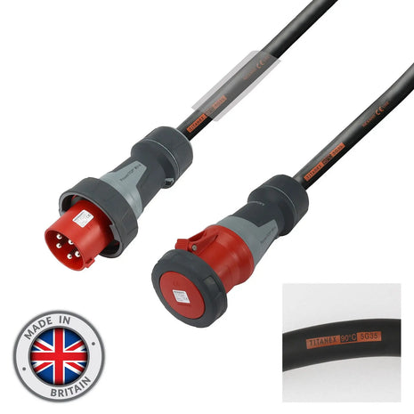 Elumen8 5m 125A Male - 125A Female 3PH 35mm 5C Cable Mennekes