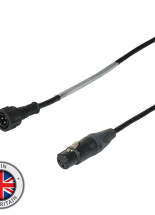 LEDJ 1m DMX Hydralock Male to Neutrik XLR 3-Pin Female Cable