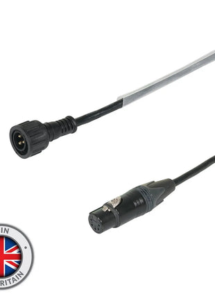 LEDJ 1m DMX Hydralock Male to Neutrik XLR 5-Pin Female Cable
