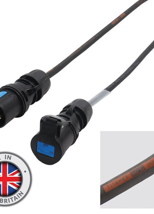 Elumen8 1m 1.5mm 16A Male – 16A Female Cable PCE Midnight