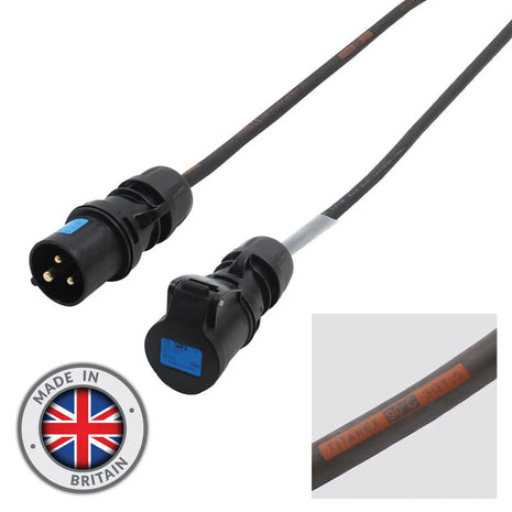 Elumen8 10m 1.5mm 16A Male – 16A Female Cable PCE Midnight