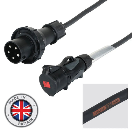 Elumen8 1.5m 63A 3PH to 32A 3PH Adaptor 6mm 5C Cable