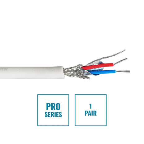 Elumen8 PRO Screened 1 Pair DMX Cable DMX1PRW 100m Drum White