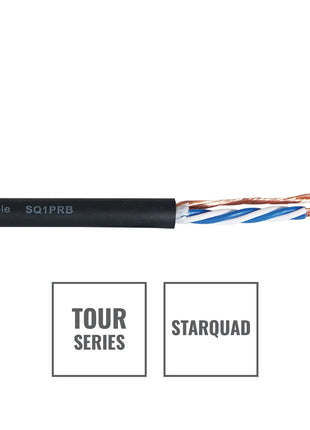 Elumen8 TOUR Starquad 4 Core Microphone Cable SQ1PRB 100m Drum Black