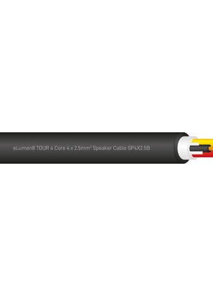 Elumen8 TOUR 4 Core 4 x 2.5mm2 Speaker Cable SP4X2.5B 300m Drum Black