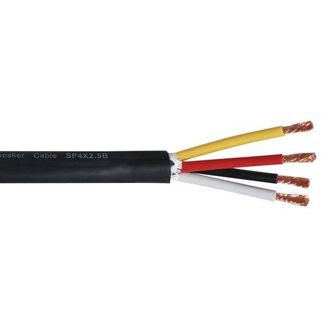 Elumen8 TOUR 4 Core 4 x 2.5mm2 Speaker Cable SP4X2.5B Cut Length Black